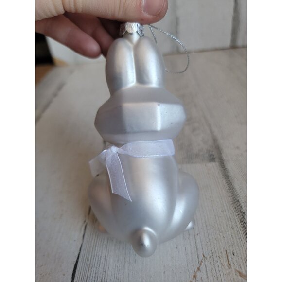 glass‎ bunny easter rabbit ornament Xmas tree - Picture 4 of 6